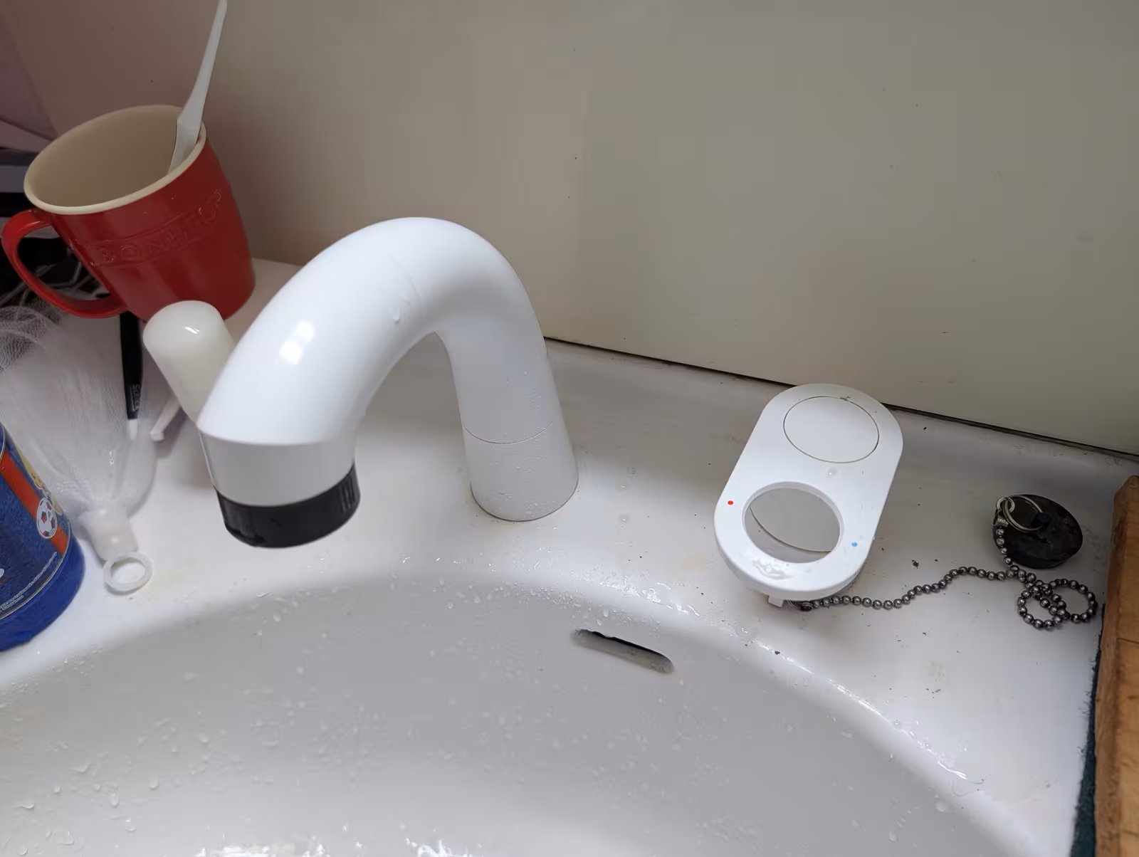 洗面水栓のカートリッジ交換後