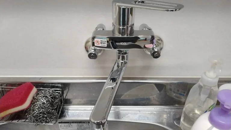 水栓交換（LIXIL SF-HE435SN→KVK MSK110KTKO）吐水口の付け根から水漏れ｜黒川郡大和町