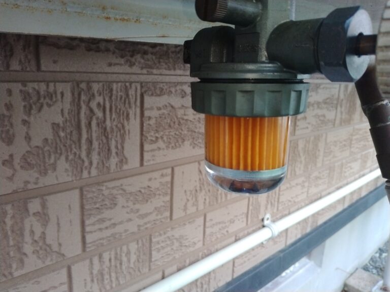 ホームタンクからの灯油漏れ修理（オイルストレーナーカップ交換）｜黒川郡大和町